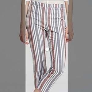 Free People Linen Stripe Pants Size 0